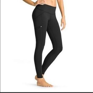 Athleta Metro Drifter tight black leggings with zipper detail size XS